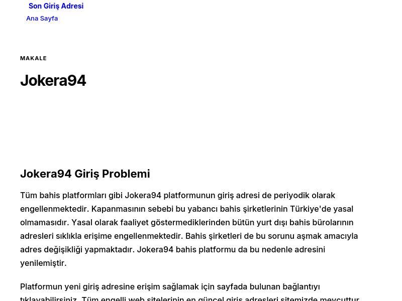 Jokera94 - Son Giriş Adresi - Ekran Görüntüsü