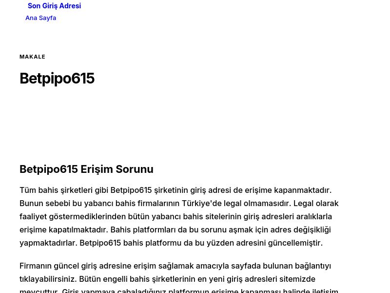 Betpipo615 - Son Giriş Adresi - Ekran Görüntüsü
