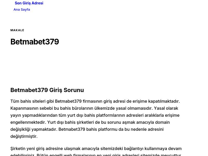 Betmabet379 - Son Giriş Adresi - Ekran Görüntüsü