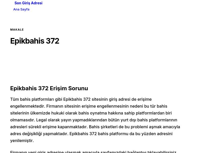Epikbahis 372 - Son Giriş Adresi - Ekran Görüntüsü