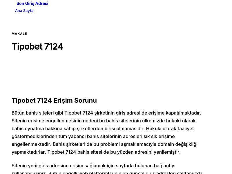 Tipobet 7124 - Son Giriş Adresi - Ekran Görüntüsü