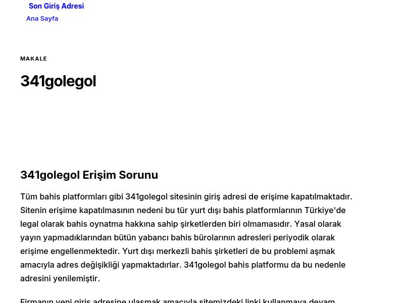 341golegol - Son Giriş Adresi - Ekran Görüntüsü