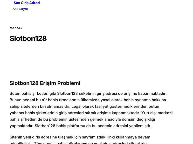Slotbon128 - Son Giriş Adresi - Ekran Görüntüsü