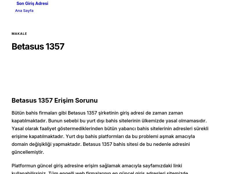 Betasus 1357 - Son Giriş Adresi - Ekran Görüntüsü
