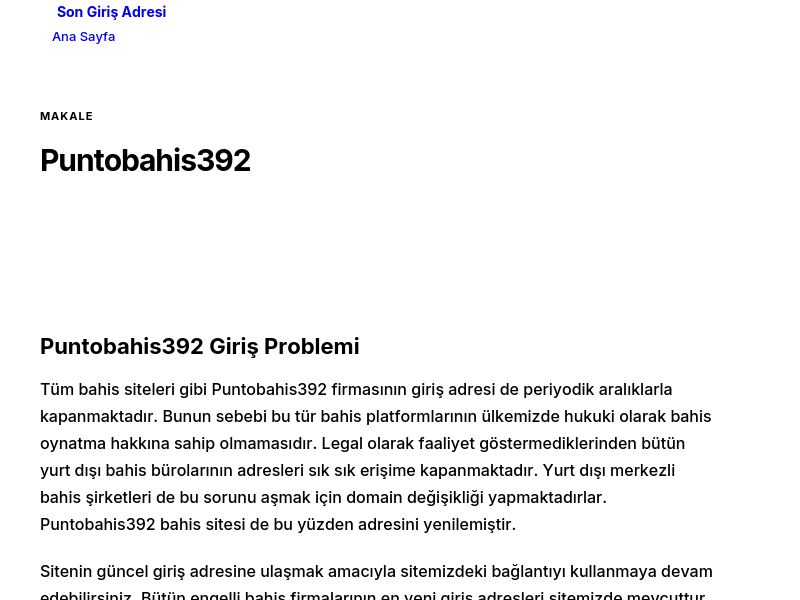 Puntobahis392 - Son Giriş Adresi - Ekran Görüntüsü