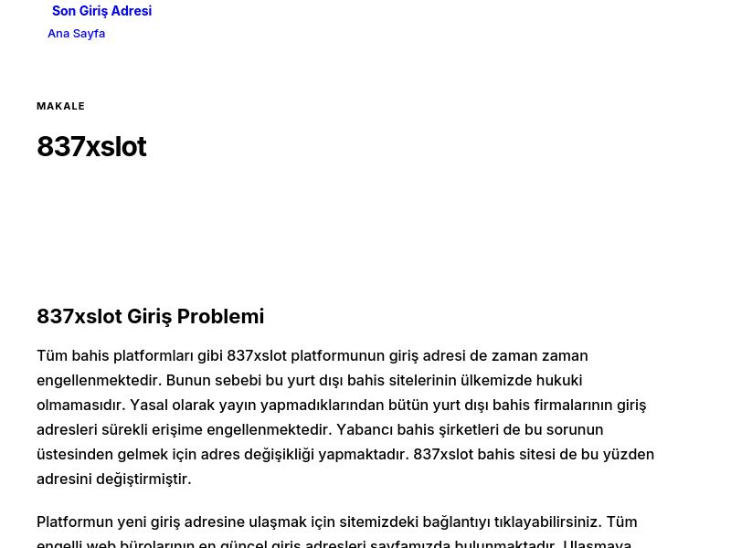 837xslot - Son Giriş Adresi - Ekran Görüntüsü