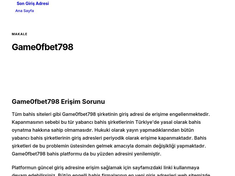 Game0fbet798 - Son Giriş Adresi - Ekran Görüntüsü