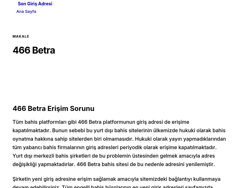 466 Betra - Son Giriş Adresi - Ekran Görüntüsü