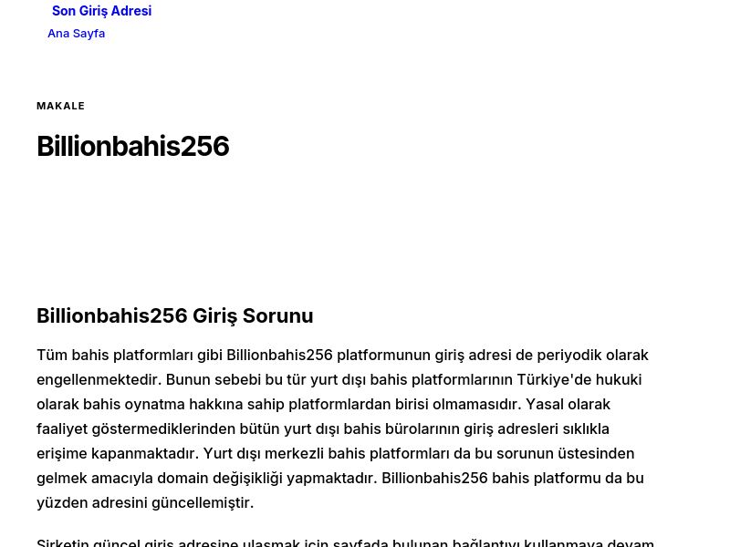 Billionbahis256 - Son Giriş Adresi - Ekran Görüntüsü