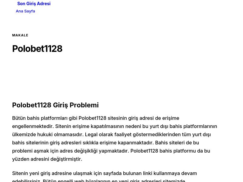 Polobet1128 - Son Giriş Adresi - Ekran Görüntüsü