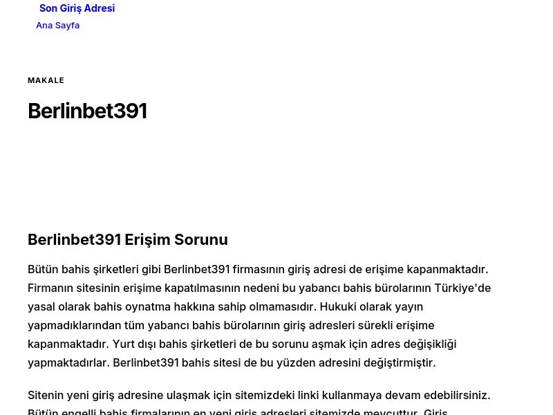Berlinbet391 - Son Giriş Adresi - Ekran Görüntüsü