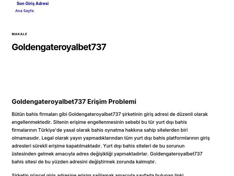 Goldengateroyalbet737 - Son Giriş Adresi - Ekran Görüntüsü
