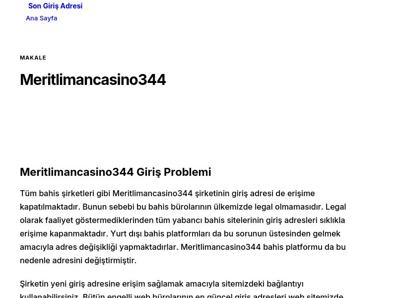 Meritlimancasino344 - Son Giriş Adresi - Ekran Görüntüsü