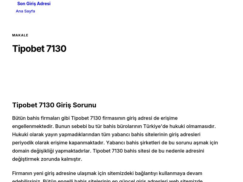 Tipobet 7130 - Son Giriş Adresi - Ekran Görüntüsü