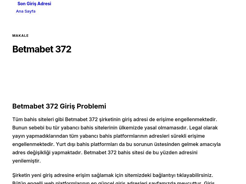 Betmabet 372 - Son Giriş Adresi - Ekran Görüntüsü