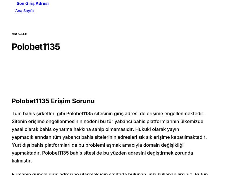 Polobet1135 - Son Giriş Adresi - Ekran Görüntüsü