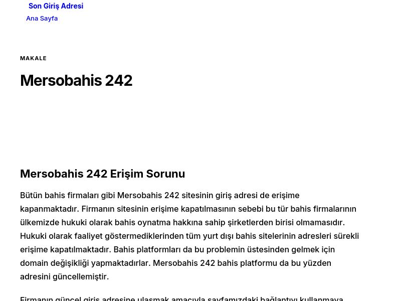 Mersobahis 242 - Son Giriş Adresi - Ekran Görüntüsü