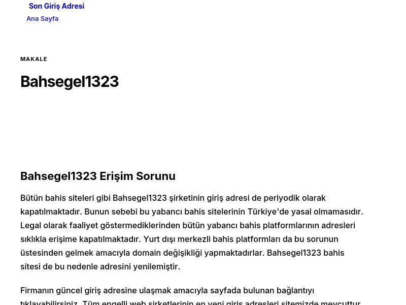 Bahsegel1323 - Son Giriş Adresi - Ekran Görüntüsü