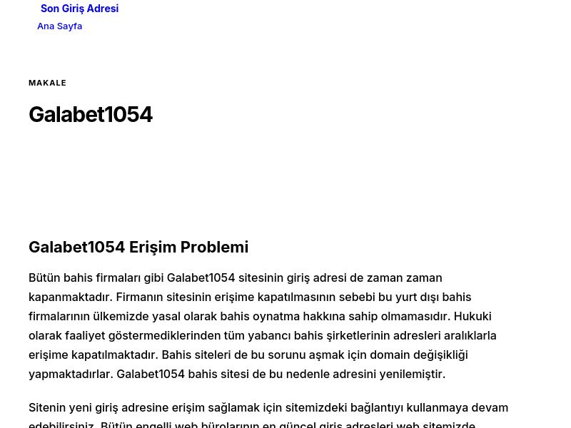 Galabet1054 - Son Giriş Adresi - Ekran Görüntüsü