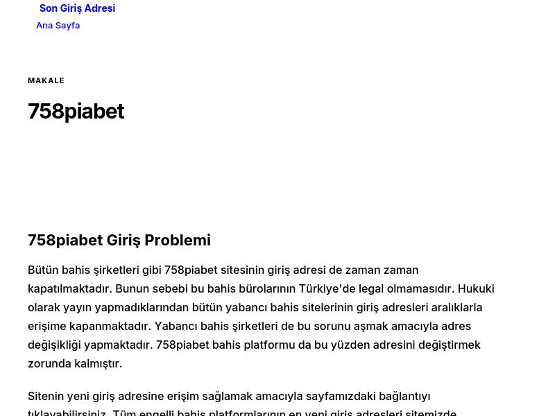 758piabet - Son Giriş Adresi - Ekran Görüntüsü