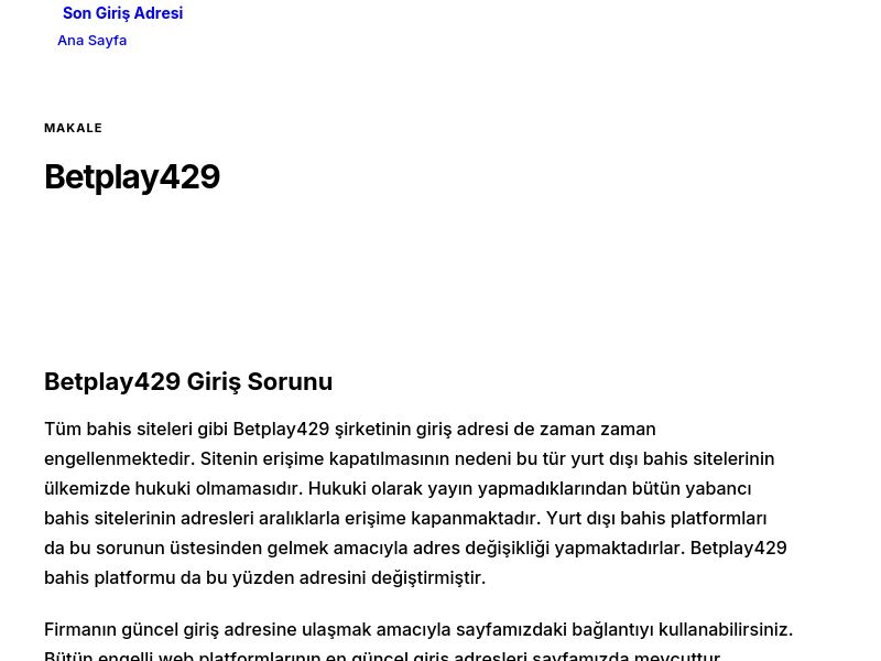 Betplay429 - Son Giriş Adresi - Ekran Görüntüsü