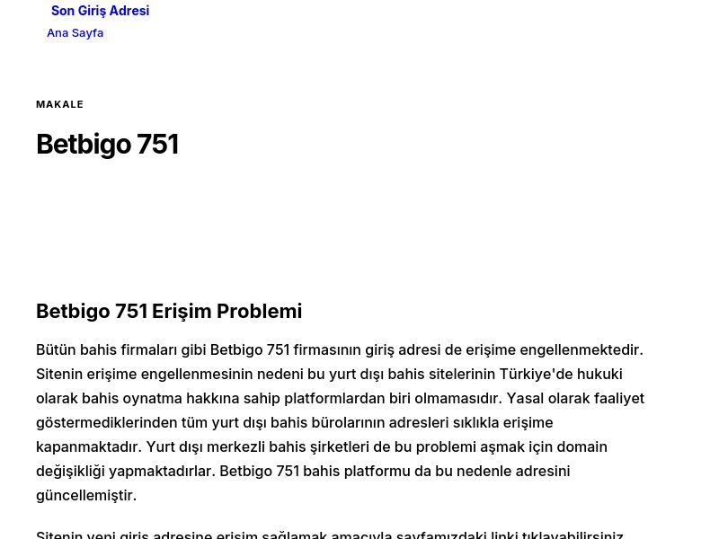 Betbigo 751 - Son Giriş Adresi - Ekran Görüntüsü