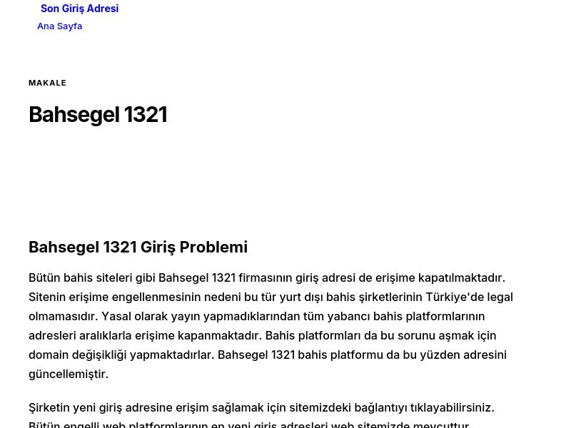 Bahsegel 1321 - Son Giriş Adresi - Ekran Görüntüsü