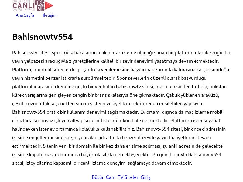 Bahisnowtv554 Giriş Adresi - Ekran Görüntüsü