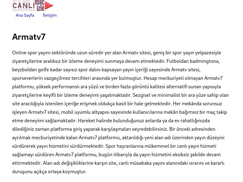 Armatv7 Giriş - Ekran Görüntüsü