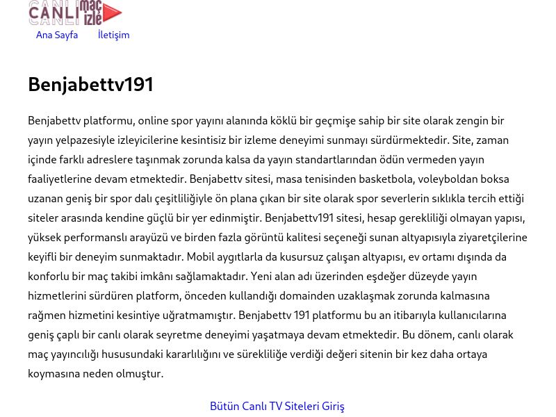 Benjabettv191 Giriş - Ekran Görüntüsü