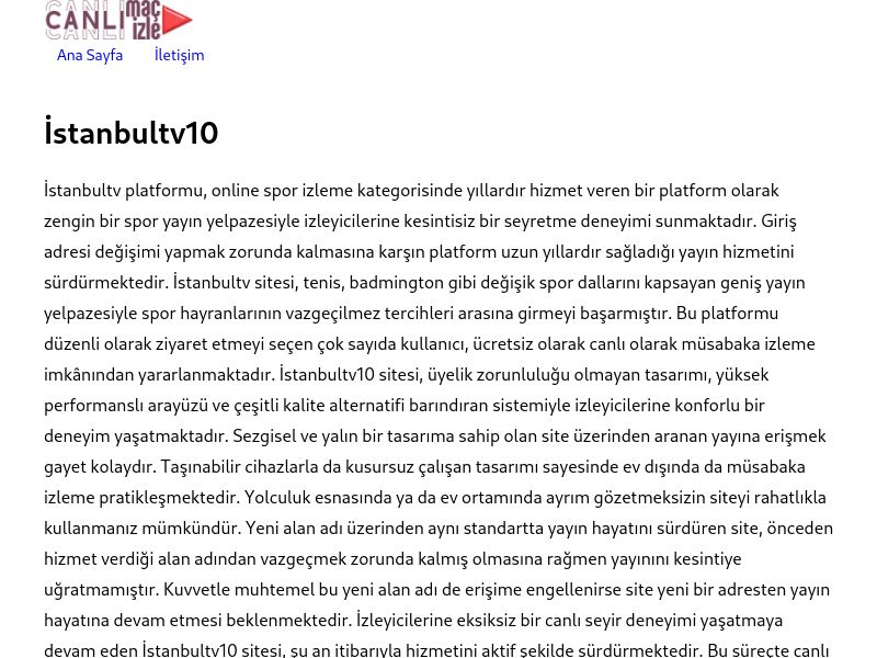 İstanbultv10 Giriş Adresi - Ekran Görüntüsü