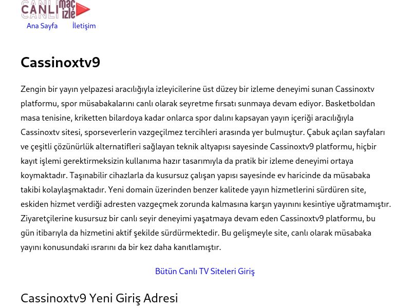 Cassinoxtv9 Giriş - Ekran Görüntüsü