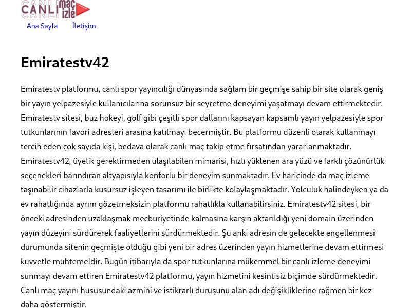Emiratestv42 Güncel Giriş Adresi Linki - Ekran Görüntüsü