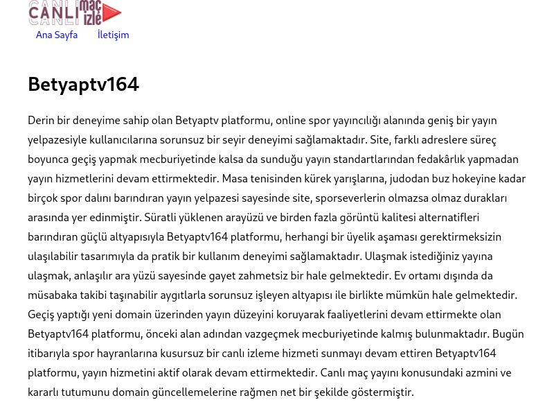 Betyaptv164 Güncel Giriş - Ekran Görüntüsü