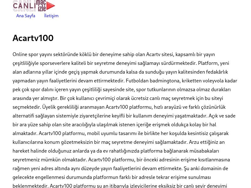 Acartv100 Giriş Adresi - Ekran Görüntüsü