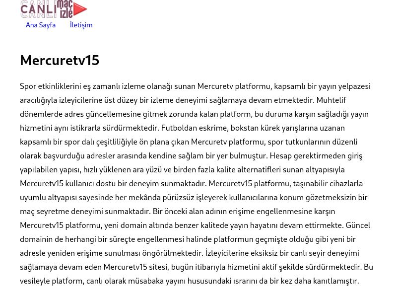 Mercuretv15 Giriş Bilgileri - Ekran Görüntüsü