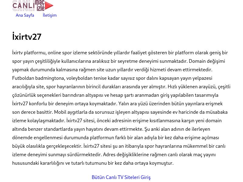 İxirtv27 Giriş - Ekran Görüntüsü