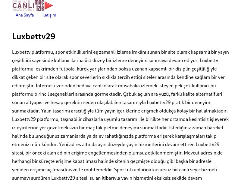 Luxbettv29 - Ekran Görüntüsü