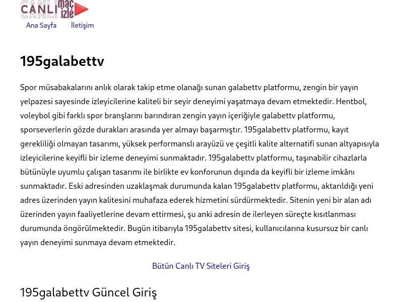 195galabettv Yeni Adres - Ekran Görüntüsü