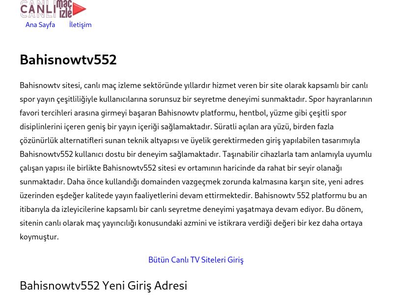 Bahisnowtv552 - Ekran Görüntüsü
