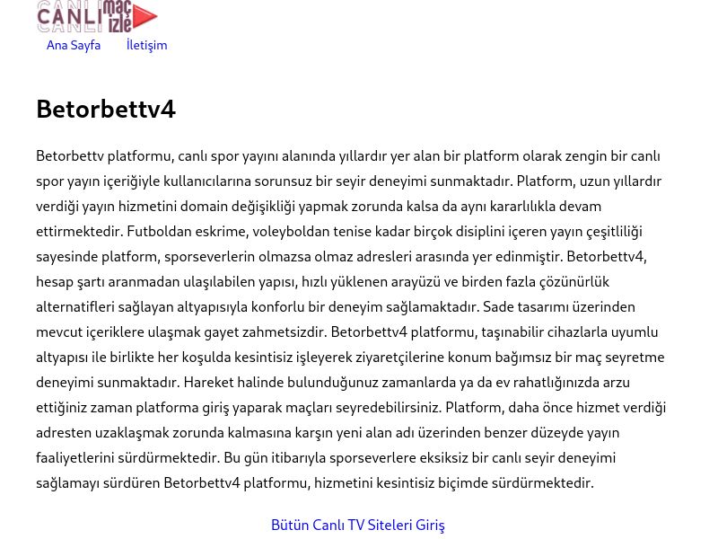 Betorbettv4 Giriş Bilgileri - Ekran Görüntüsü