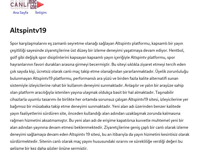Altspintv19 Güncel Giriş - Ekran Görüntüsü