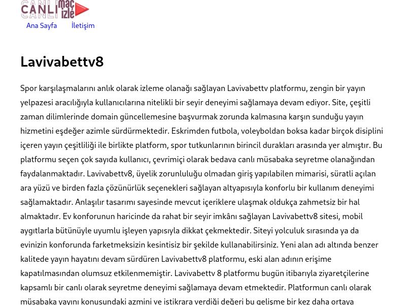 Lavivabettv8 Güncel Giriş Adresi Linki - Ekran Görüntüsü