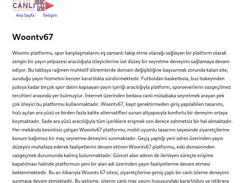 Woontv67 Güncel Giriş Adresi Linki - Ekran Görüntüsü