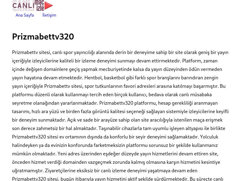 Prizmabettv320 Yeni Adres - Ekran Görüntüsü