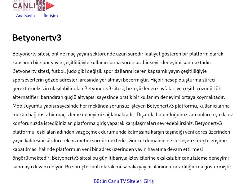 Betyonertv3 Giriş Adresi - Ekran Görüntüsü