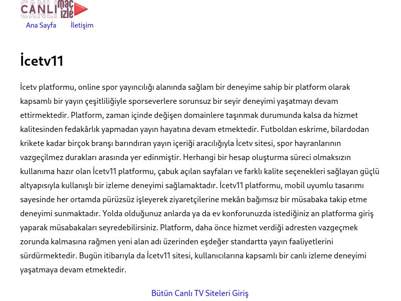 İcetv11 Giriş - Ekran Görüntüsü