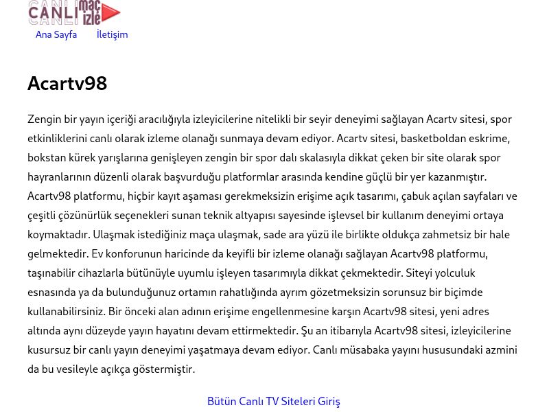 Acartv98 Giriş - Ekran Görüntüsü