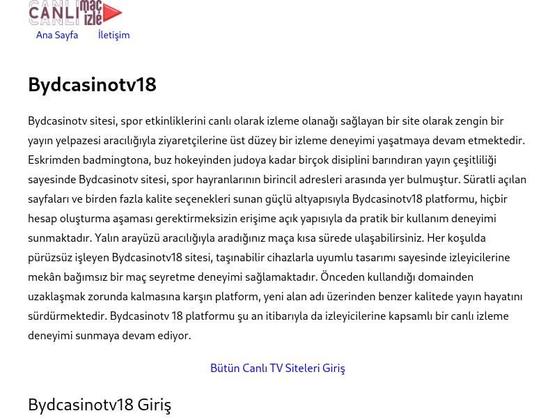 Bydcasinotv18 Güncel Giriş Adresi Linki - Ekran Görüntüsü