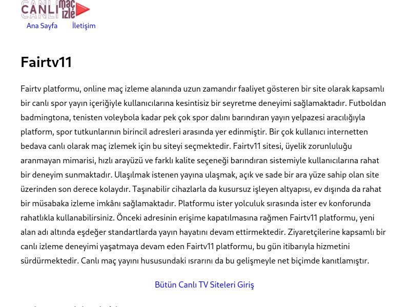 Fairtv11 Giriş - Ekran Görüntüsü